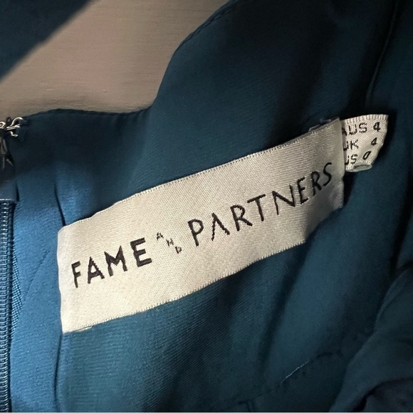 Fame And Partners Cut Out Pleated Teal Maxi Dress - Picture 6 of 14